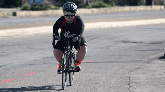 Jake Vella riding bycycle Jake Vella riding bycycle